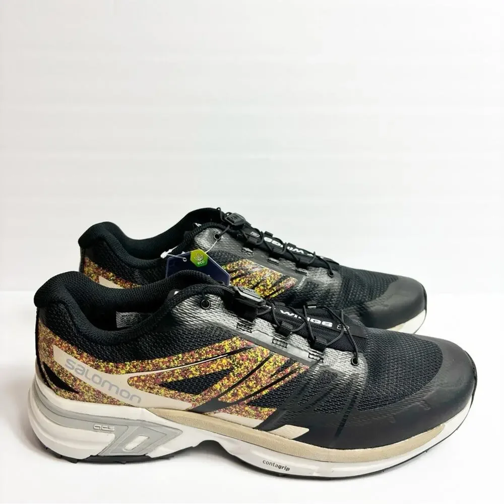 SALOMON XT-WINGS 2 MINDFUL BLACK FEATHER GRAY QUIET SHADE SIZE WOMEN 11 MEN 10